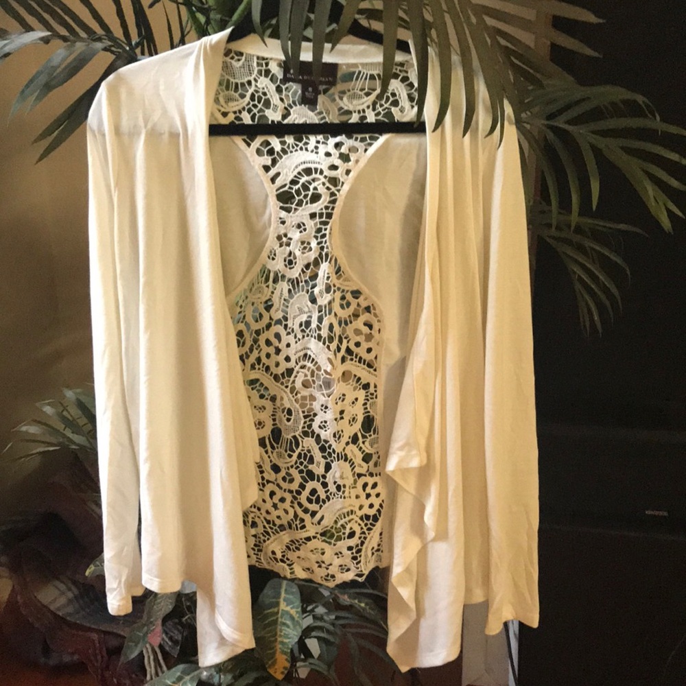 Dana Buchanan White Cardigan